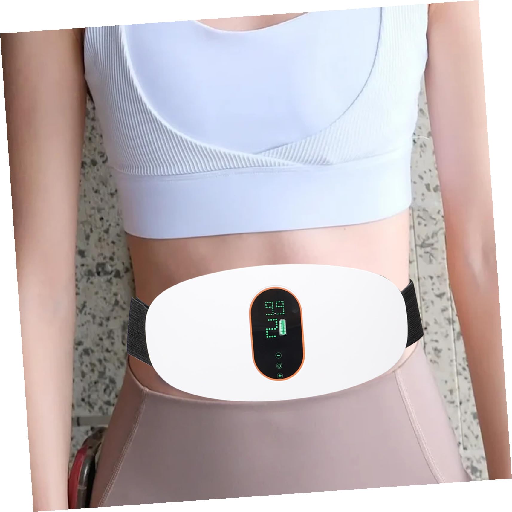 Milisten Elektrischer Bauch Massagegerät mit Vibrationsfunktion und Abs Material Sicher für Haut Bauchgurt für Massage und Fitnessübungen im Haushalt