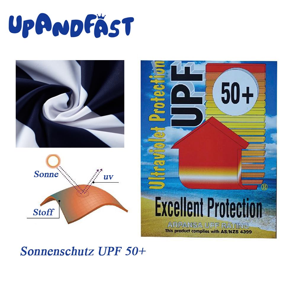 upandfast Baby Jungen/Mädchen Badeanzug mit Knöpfen UPF50+ Badebekleidung Für Baby UV-Schutz