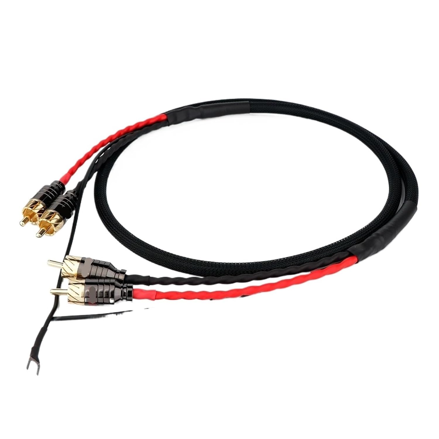 N/ew Hi End R/CA Cable of Independent Shielded Signal Line of LP Vinyl Record Player Amplifier Chassis Plated Connector(3m)