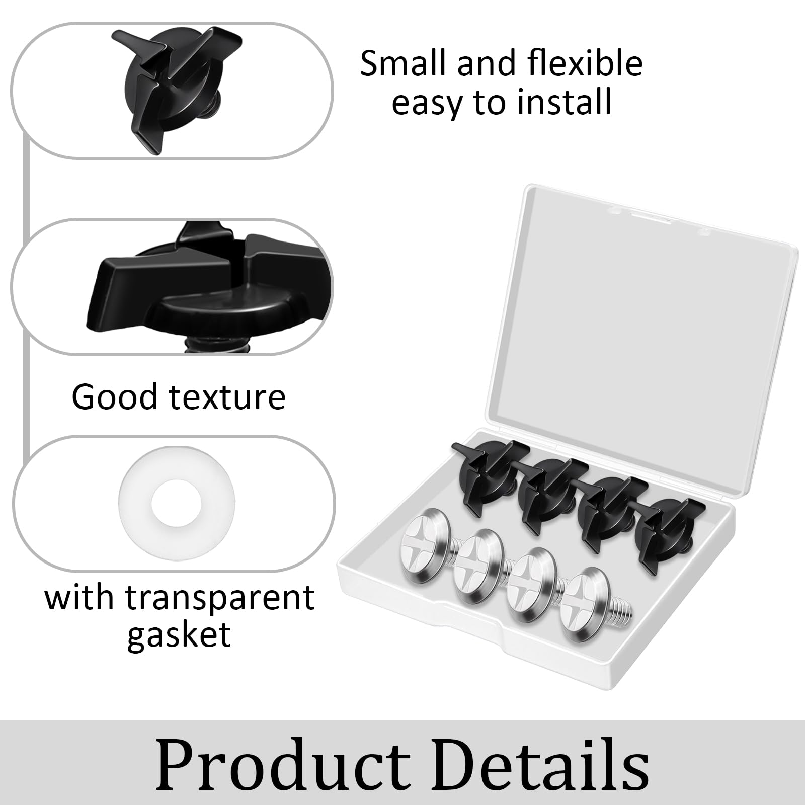Kit de 16 vis de visière de Casque de Moto, Fixations universelles pour Casque de Moto Tout-Terrain, Clips de visière de Masque de Moto avec rondelles, vis de Rechange pour Accessoires de Casque de