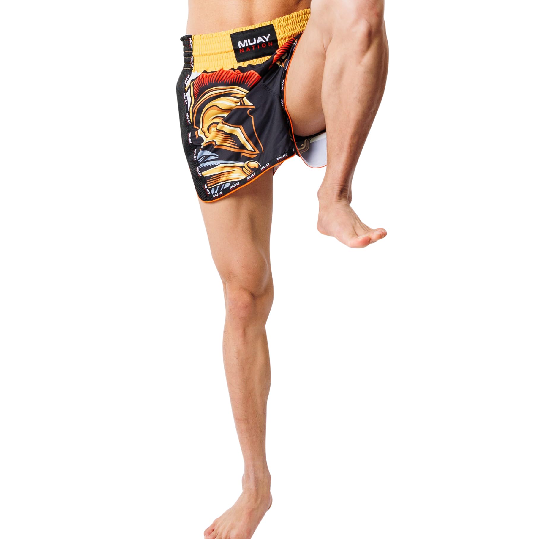 Pantalones cortos de Muay Thai para hombre y mujer, corte delgado, para artes marciales mixtas, entrenamiento, kickboxing, artes marciales