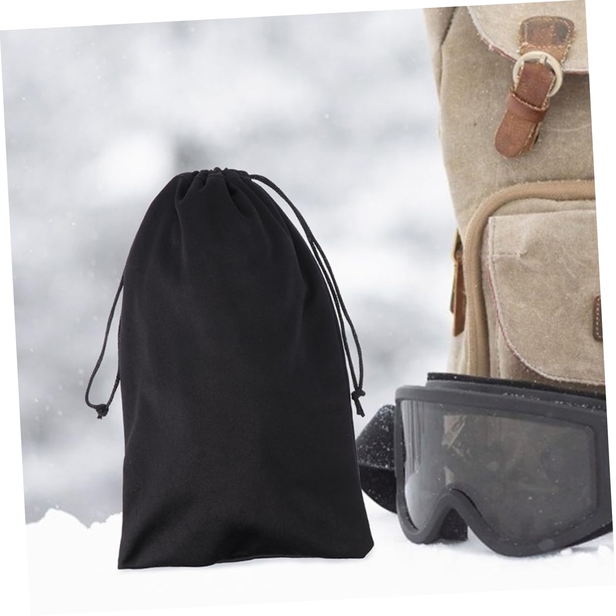 Toddmomy Tasche Für Skibrillen Beutel Brillentasche Kordelstring Brillenetui Hart Sonne Aufbewahrung Von Schneebrillen Tasche Für Schneebrillen Superfeine Faser Schwarz