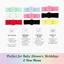BAKEFY - 6 Baby Flower Headbands for Baby Girls | Soft Nylon Headbands for Newborn Babies, Infant, Toddler | Hair Band, Hair Accessories for Girls gallery image