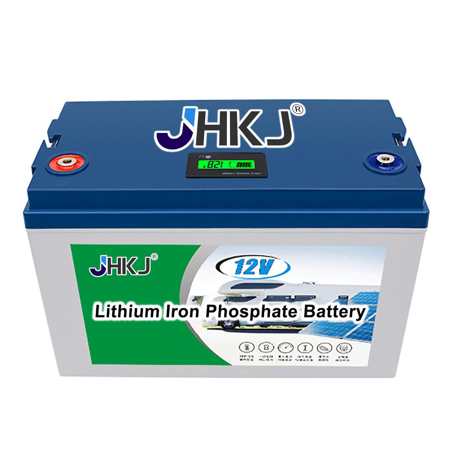 Batteria LiFePO4 12V 100Ah 150Ah 200Ah Batteria di accumulo Solare 24V 100Ah 150Ah 200Ah per Applicazioni su Pannelli solari/Camper/Barche/carrelli da Golf con BMS