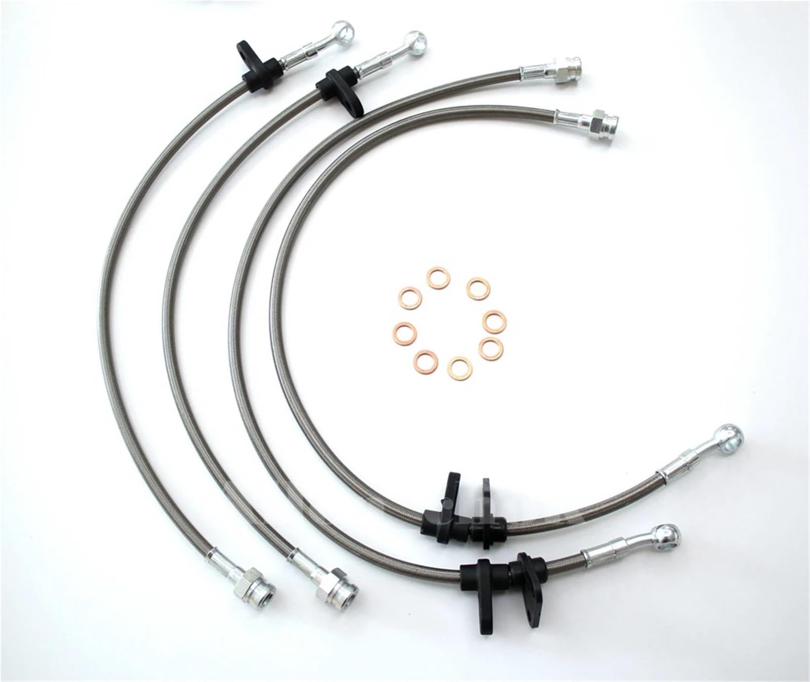 Stainless Steel Brake Line Fit for Civic 92-95 Fit for Acura Integra 94-97 F Brake Lines Kit(Silver)