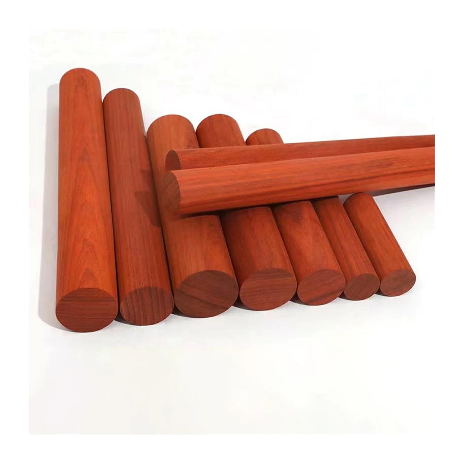 Rzeźba w drewnie afrykańskie czerwone palisander okrągły kij lite drewno ręcznie robione DIY rzeźba drewno naturalne czerwone drewno małe okrągłe patyczki drewniane (średnica 3 cm, długość 50 cm)