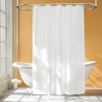 Seenus Linge de douche de rideau de tissu imperméable gris Charcoal avec 3 Grands aimants, Salle de bain Rideaux de douche léger Lavable, 72 x 72 Rideau de douche gris foncé de pouce
