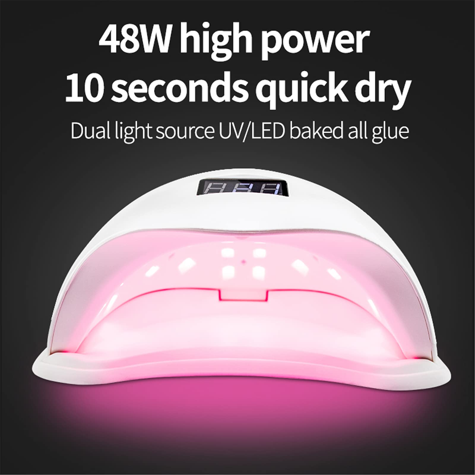 ZYC Luce Rossa 48W Sun5 UV LED Lampada per Unghie Lampada per Unghie Phototherapy Asciugamano per la polimerizzazione Rapida dell'unghia Unghie delghie delghie delghie delghie delghie dell Arte del