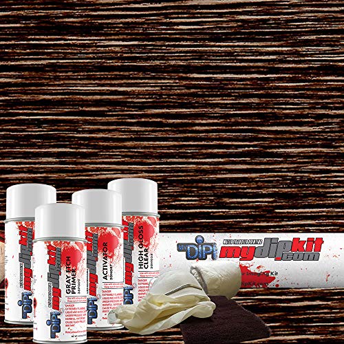 Hydrographics Film Kit - MyDipKit - Water Transfer Printing – Dark Premium Straight Wood Grain SW-0142