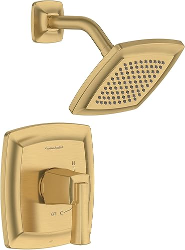 American Standard TU353507.GN0 Townsend Kit de molduras de ducha con cartucho de equilibrio de presión, 1.75 GPM, oro cepillado