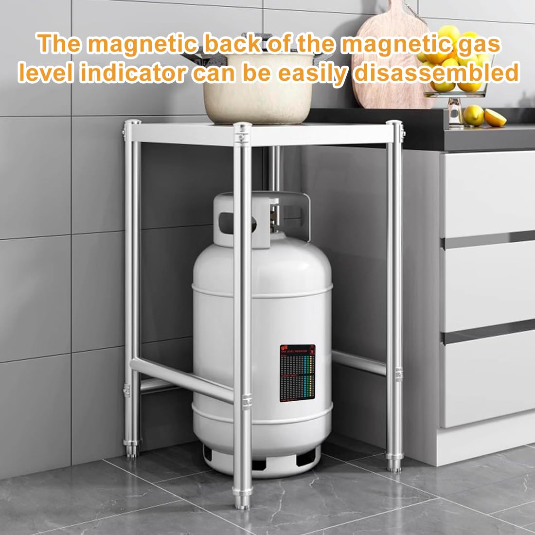 DULZEN 3er-Set Magnetische Gasflaschen-Füllstandsanzeige – 100x68 Mm, Aus PET, Wiederverwendbar – Für Propan & Butan – Ideal Für Grill, Camping & Küche