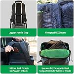 COR Surf Travel Backpack | Flight Approved Carry On Laptop Backpack with Secret Passport Pockets | The Island Hopper