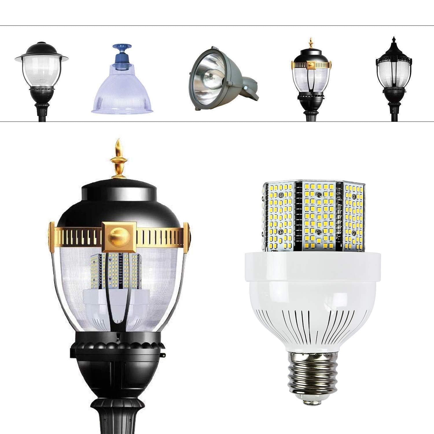 480V LED Corn Light Bulb 65W 300W Equivalent E39 LED Light Bulb 9750Lm 5000K Corn Cob Light for — view 5