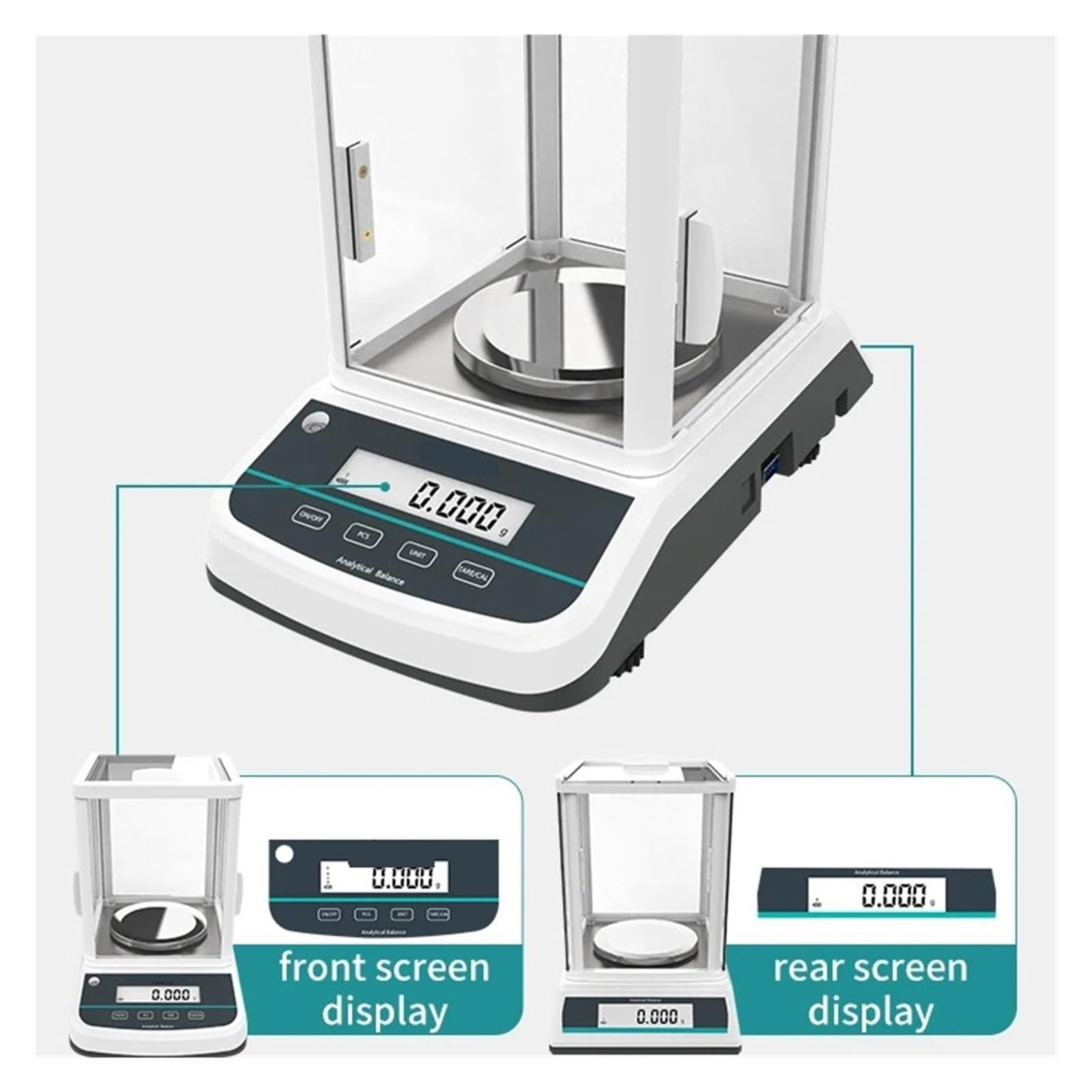 El laboratorio de la balanza analítica de Digitaces escala la microbalanza con la resolución dual de la gama 0.001g de la exhibición Respuesta Rápida(FA2003S (200g 1mg))