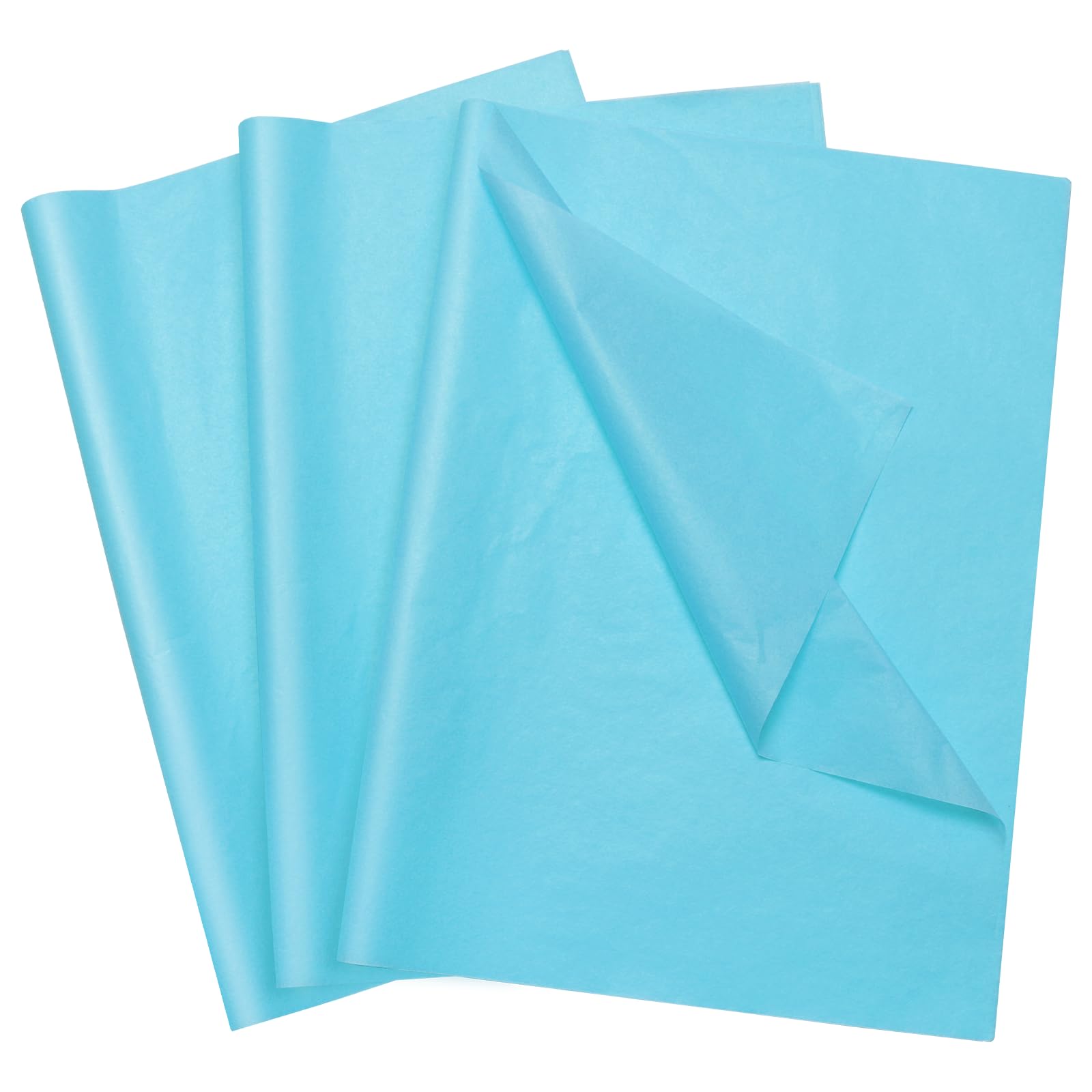 BONAVCY Blue Tissue Paper for Wrapping Gifts 30x50cm, 200 Sheets