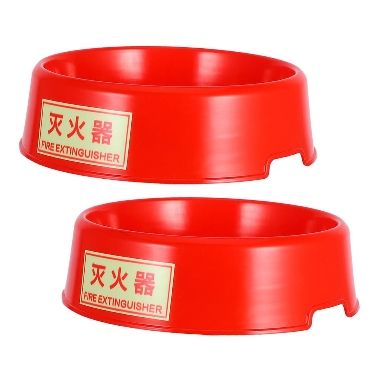 4 Piezas Soporte para Extintor de Incendios Rojo de Plástico Fluorescente, Base Compacta para Extintores de 5-8 Kg, Almacenamiento Seguro para Uso Doméstico E Industrial