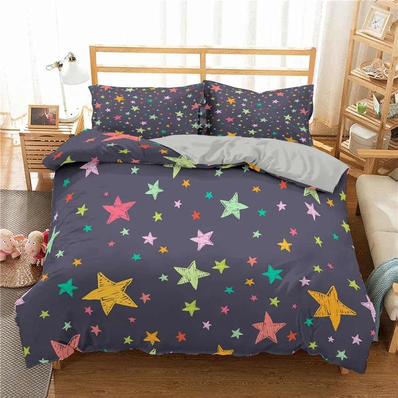 Housse de couette 140x200 anti-plis en microfibre 110g/㎡ douce et facile à repasser