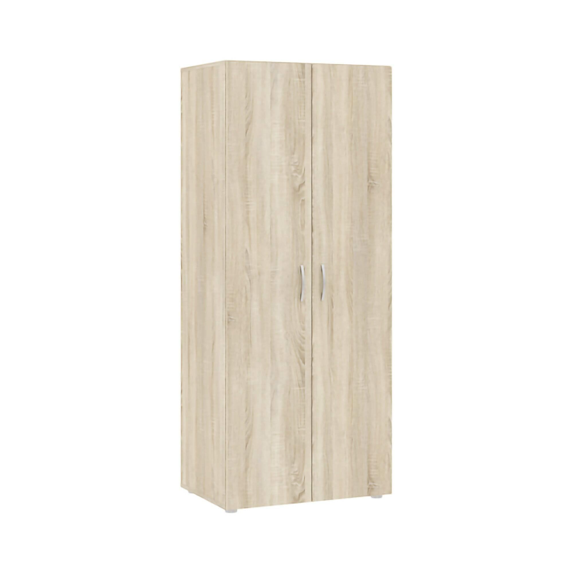 Dmora - Guardaroba 2 ante Cork, Mobile camera da letto, Cabina armadio portabiti, Armadio appendiabiti, 74x52 h179 cm, Rovere