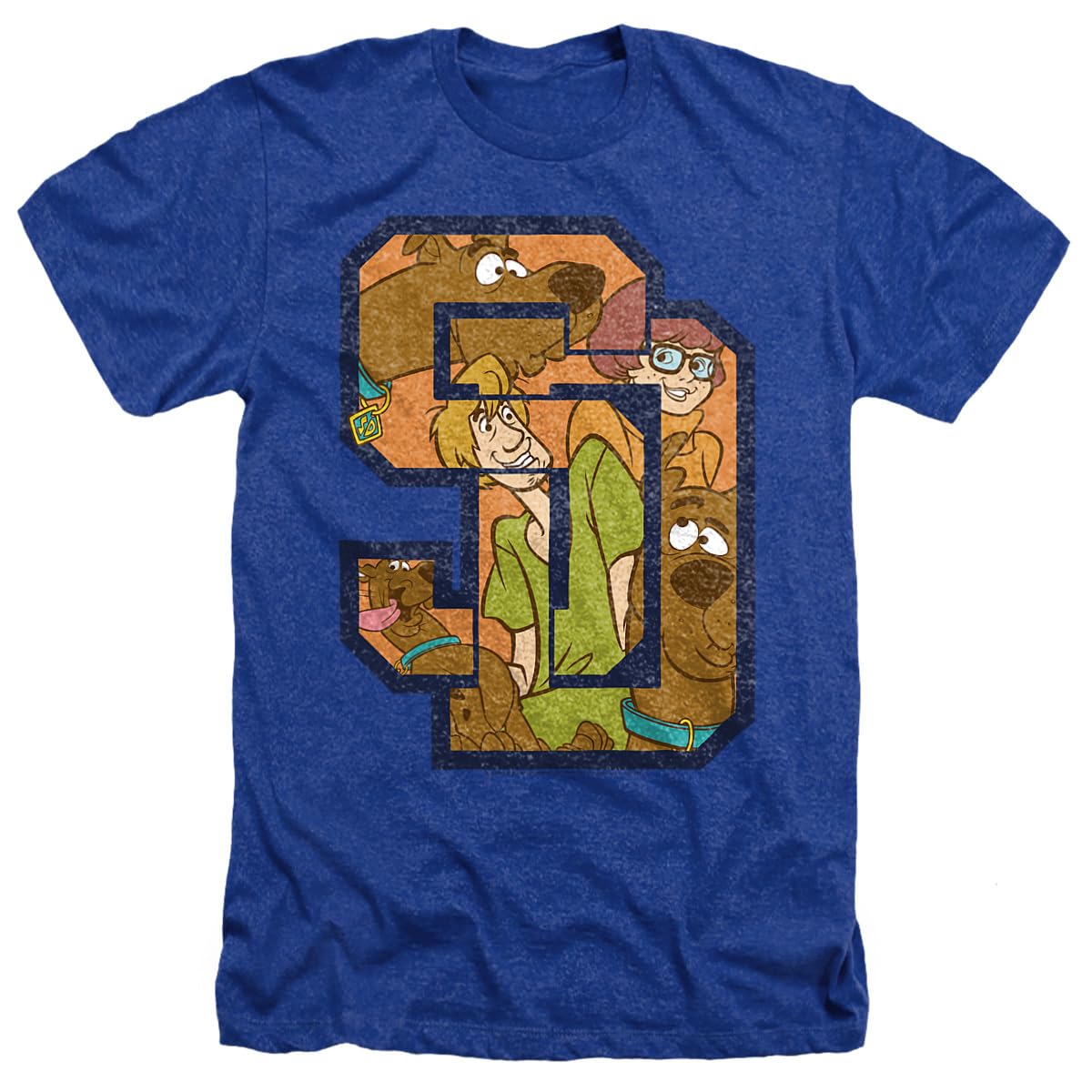 Scooby Doo! Scoob Shaggy and Velma Unisex Adult Heather T-Shirt