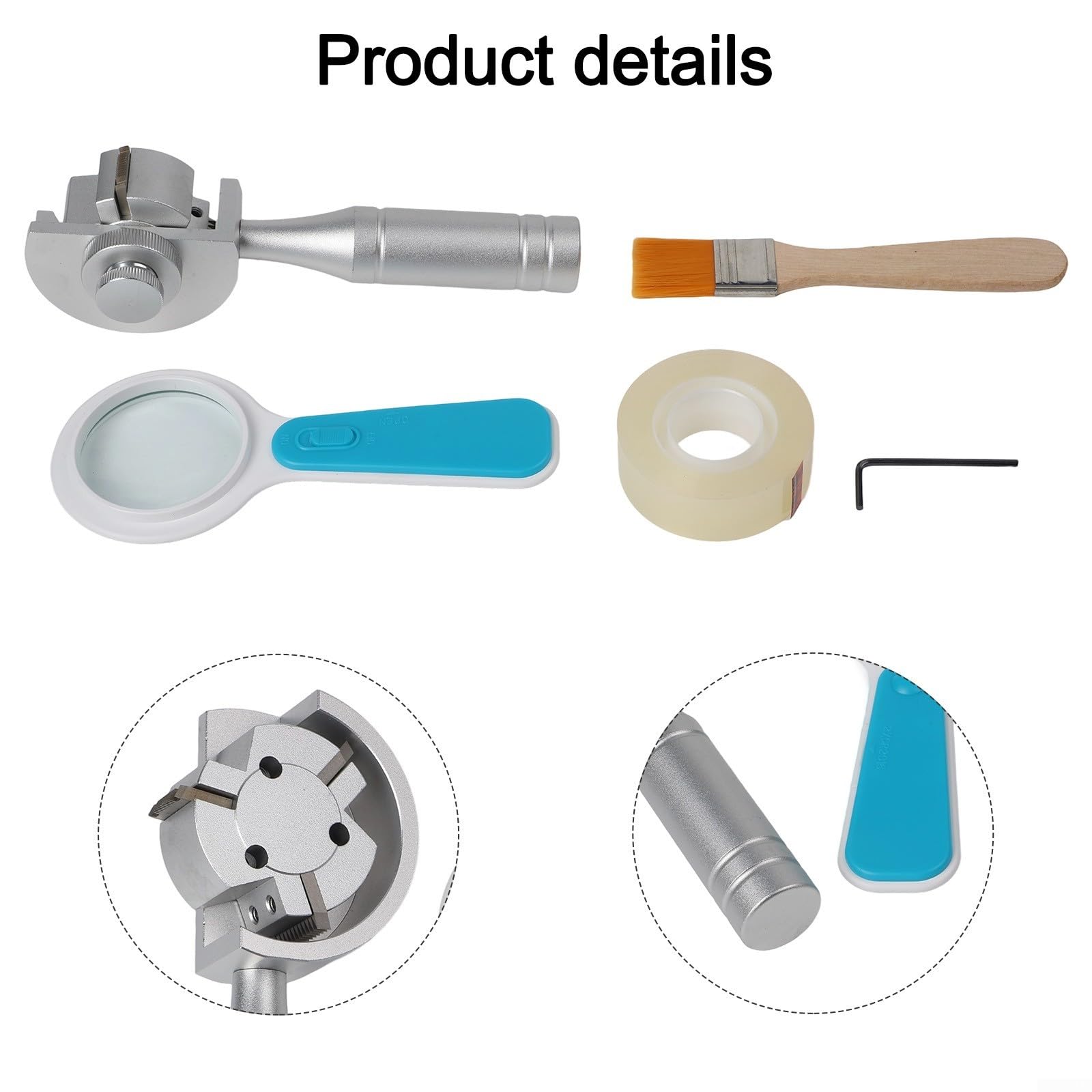 3-in-1 rotierendes Kreuzschnitt-Hafttester-Set mit Metallgriff, 1 mm/2 mm/6 mm Klingen für Beschichtungsprüfung nach ASTM D3359 und GB/T9286 Standards