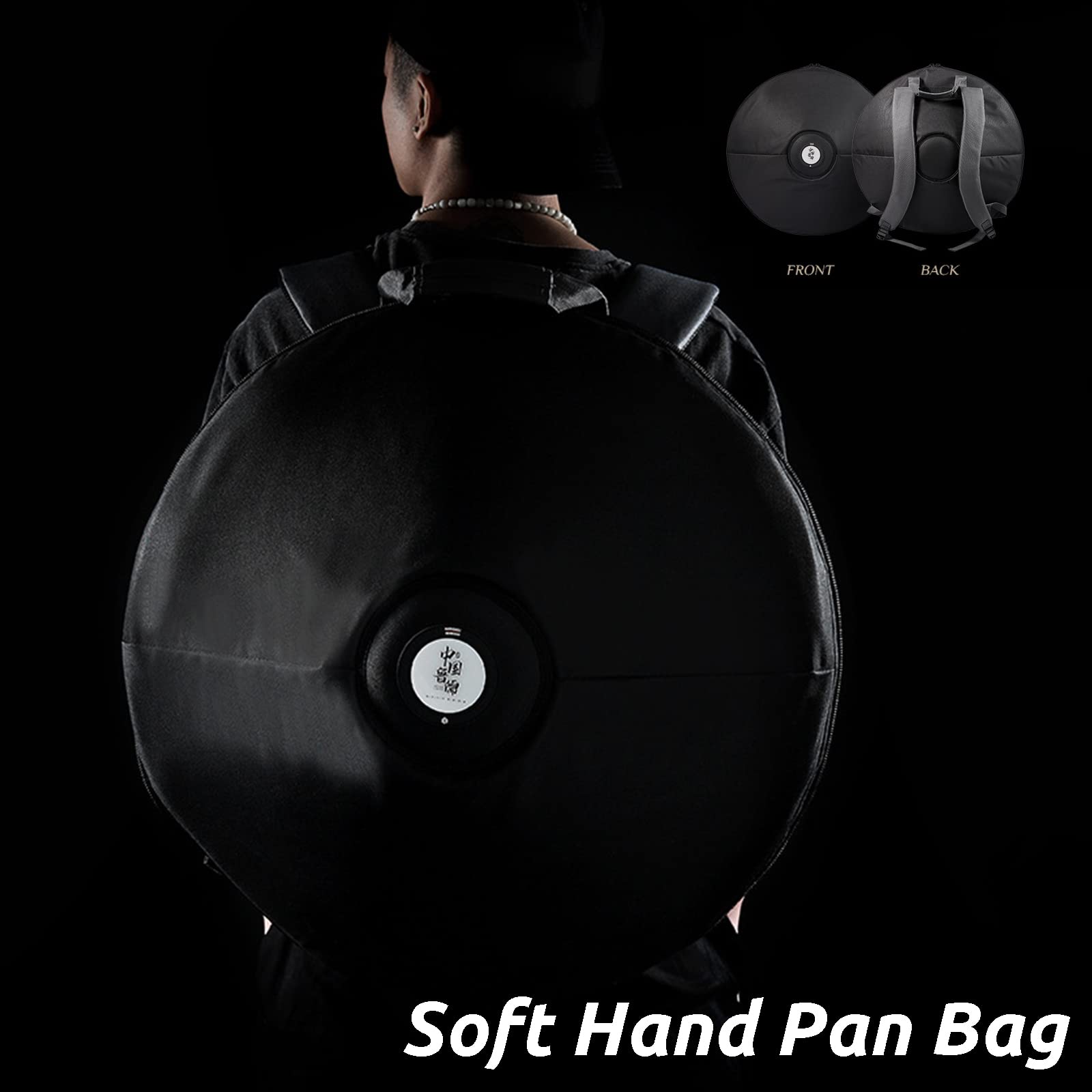 Tamburo per Handpan Harmonic, 9 Note, in Acciaio, 55 Cm, con Morbida Borsa per La Mano, Percussione Armonica per La Guarigione del Suono, Meditazione Personale, Yoga