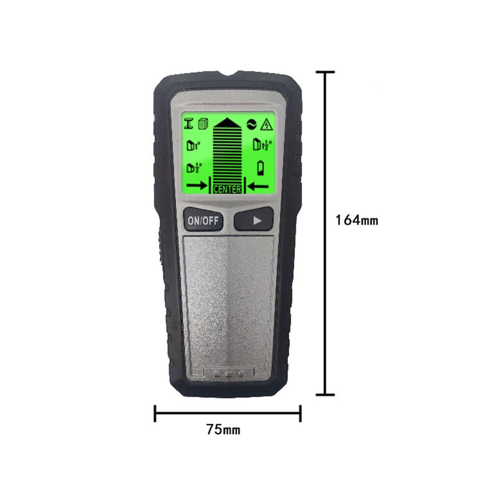 Metalldetektor TH430-Wall Scanner Stud Finder Wall Scanner 5 in 1 Elektronischer Wanddetektor Smart Stud Nail Finder Sensor Locator Metalldetektor zum Erkennen von Gold, Münzen, Schätzen