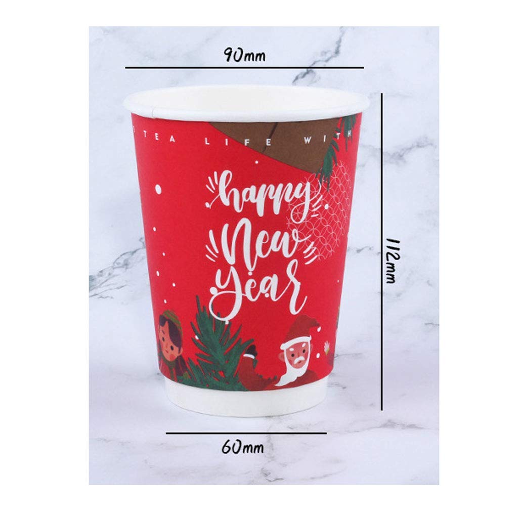 紙コップ Amazon | ラッキークリスマス紙コップ、使い捨ての紙コップ、100