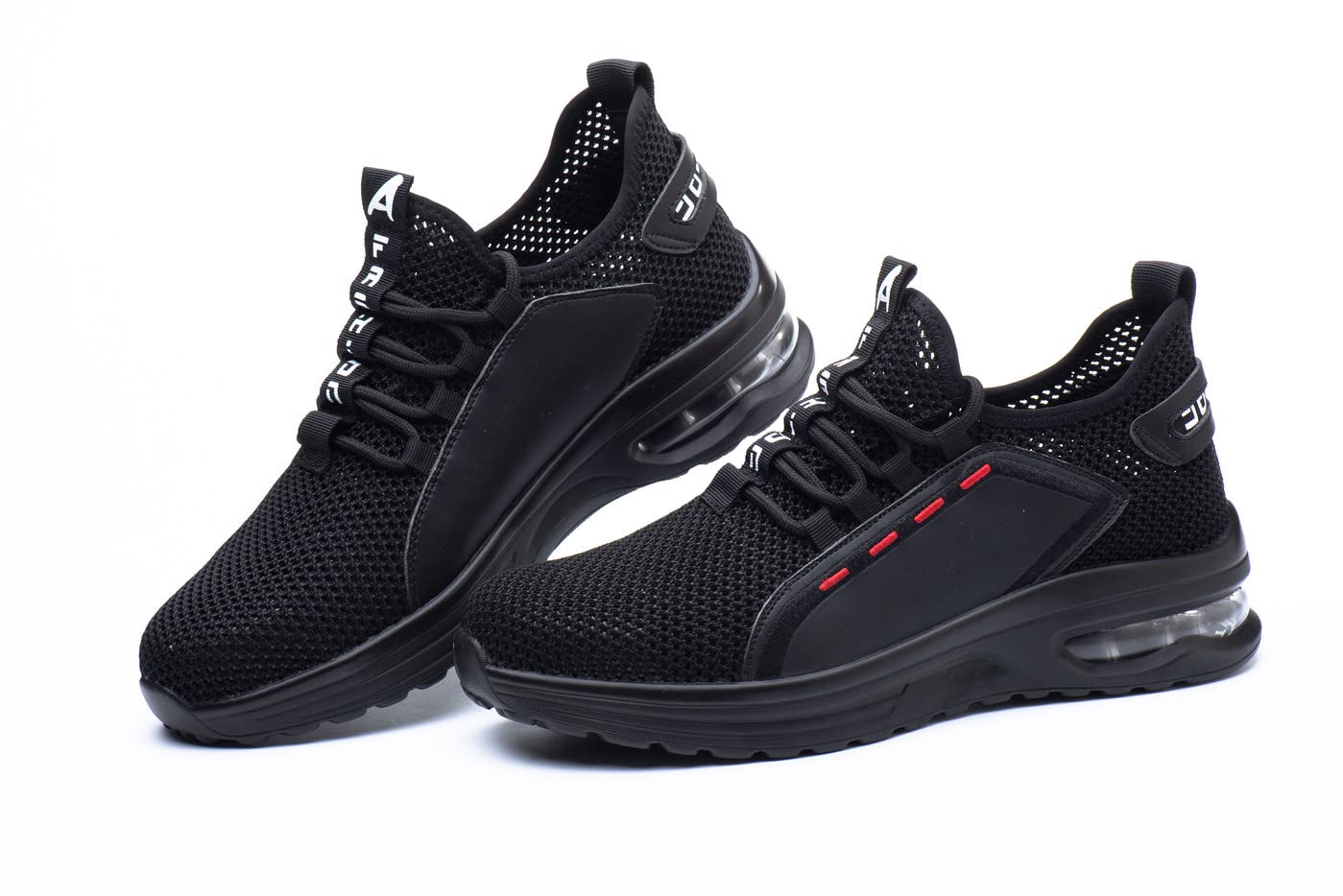 Santimon Scarpe da Ginnastica Antinfortunistiche da Uomo in Rete con Puntale in Acciaio Ultraleggere E Traspiranti da Donna con Lacci Elastici