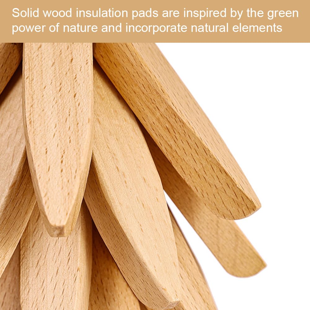 Holz-Untersetzer In Windmühlenform – Hitzebeständig, 3-teilig, Für Küche & Tisch