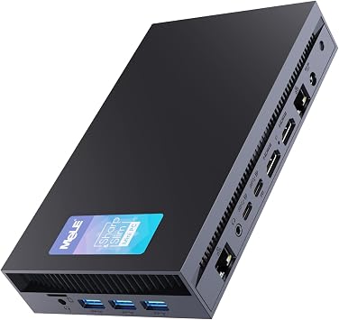 MeLE Overclock X5 Ultra Slim MiniPC Core-i5 12450H Up to 4.4GHz,16GB RAM 512GB SSD, 3940MB/s, 2M.2 Slot, Quadruple Display HDMI2/USB-C*2/4K Desktop Computer Office Industrial and Entertainment