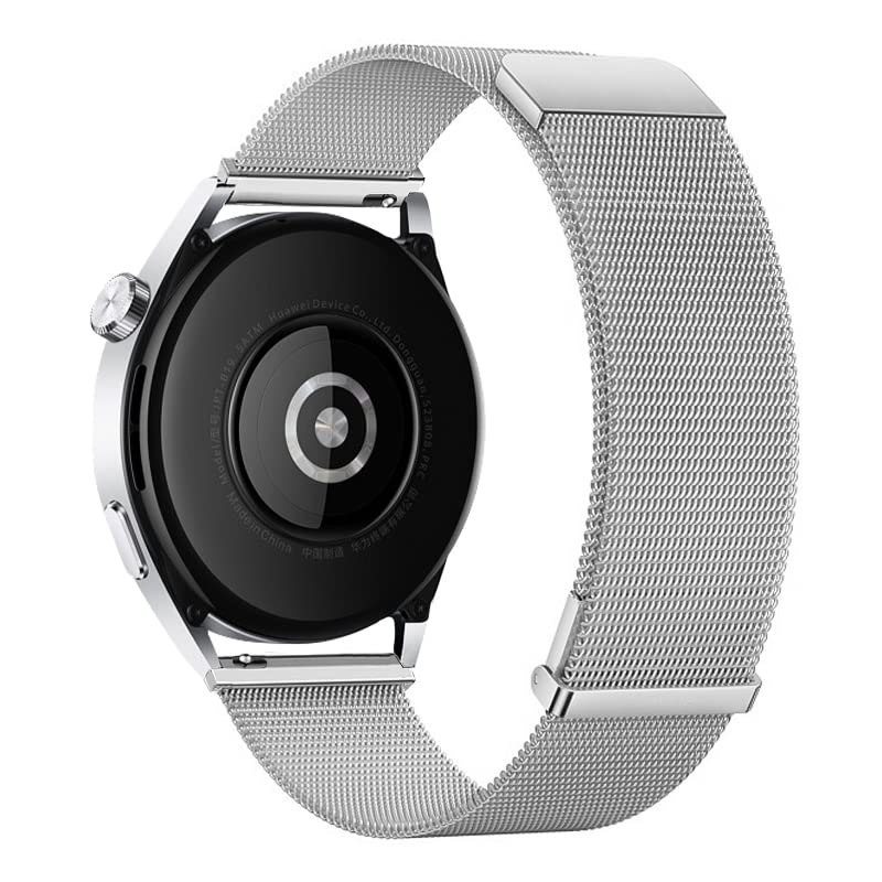 Correa de acero inoxidable de 22 mm compatible con Garmin Venu3/Vivoactive 4/Huawei GT3/GT6/GT5/GT4 (46 mm), correa de reloj magnética de cambio rápido de 22 mm para Galaxy Gear S3 Frontier, One Size