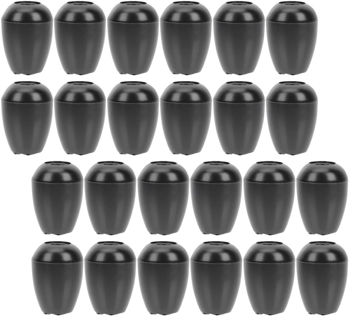 24pcs Replacement Silicone Soft Lightweight Compatible with Most Stethoscopes Black Medical Ear Tips for Daily Diagnosis and Hospital Use