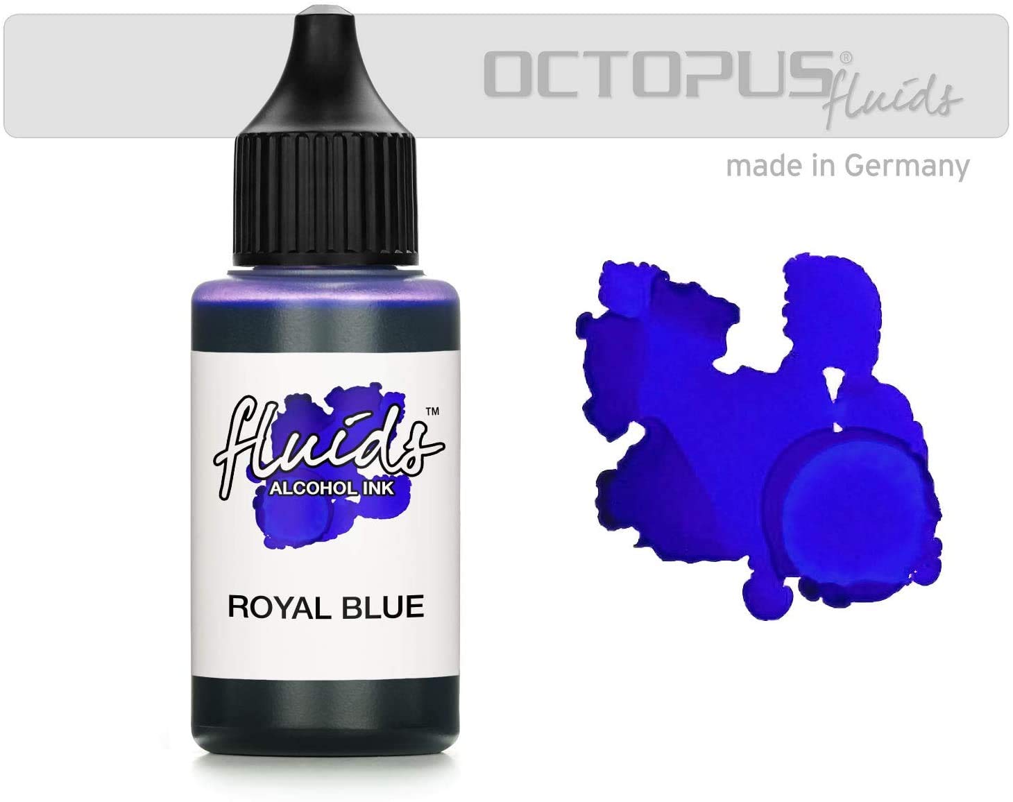 Octopus Fluids Alcohol Ink Set transparent, Alkoholtinte, 23 x 30 ml | Aufeinander abgestimmte Alkoholtinten für Alcohol Ink Art, Farbverläufe und abstrakte Effekte