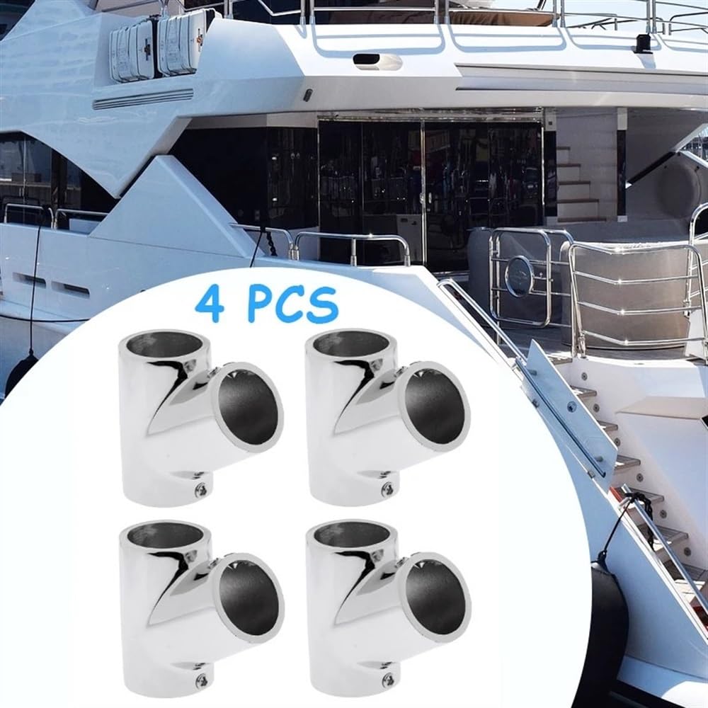 4 pz Corrimano for Barca Raccordo 1 "25mm 60 Gradi Tee in Acciaio Inox 316 for RV Yacht Accessori for Barche