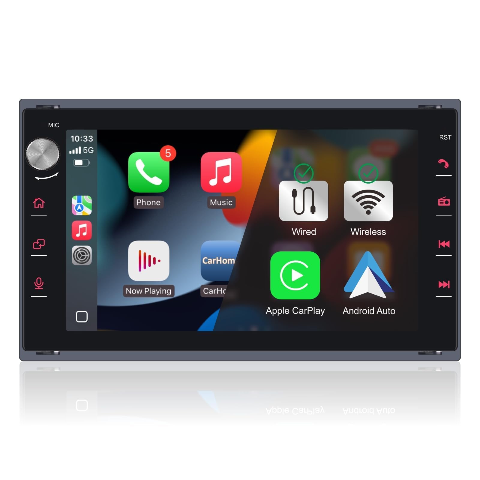 Radio für VW lbiza 6L Fox Polo Passat Golf Jetta Autoradio mit Kabelloses CarPlay Android Auto
