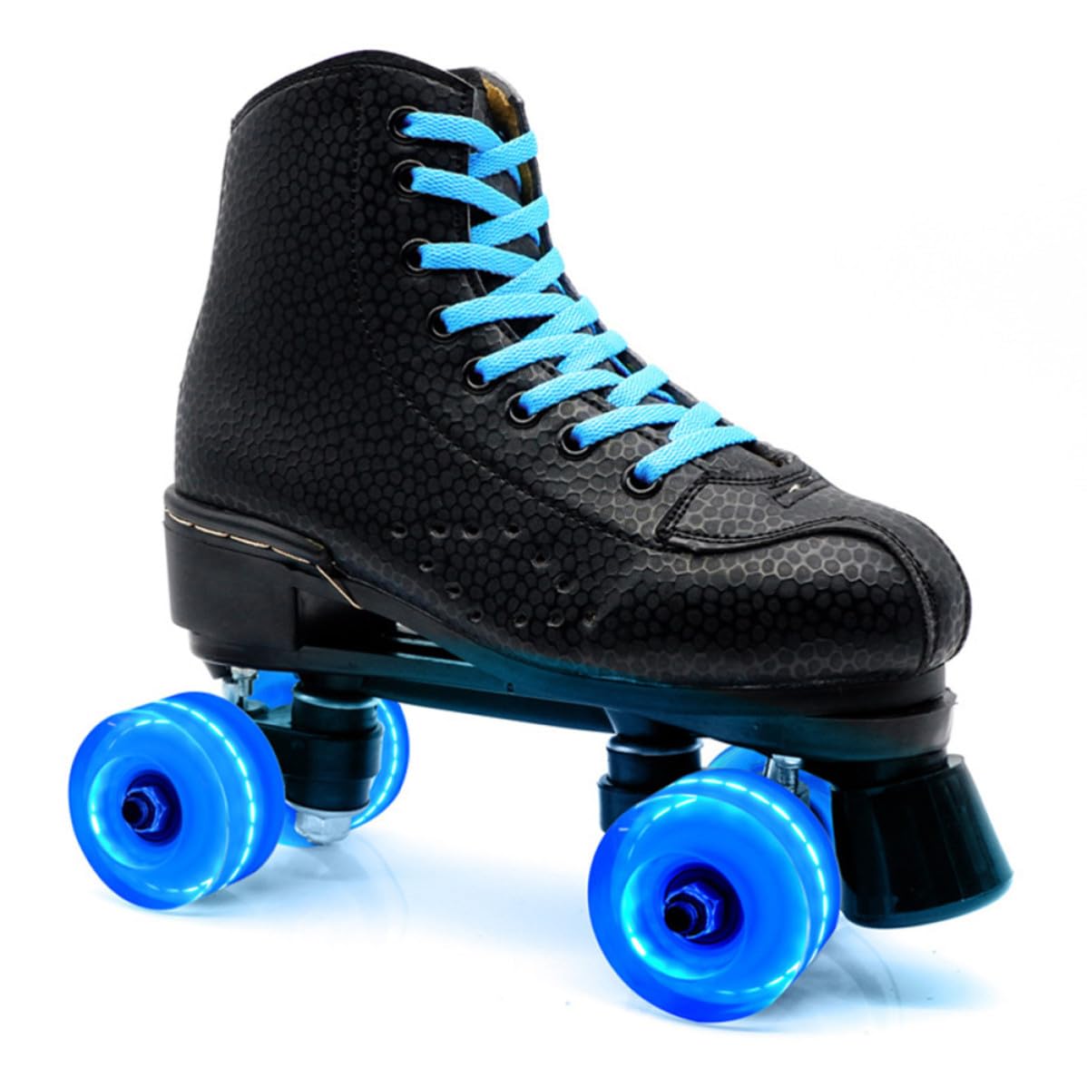 HEMOTON Ruedas para Patines Luces Azules de Pu, Resistentes y Antideslizantes para Superficies Asfaltadas y Rugosas, Ideales para Patinaje Seguro y Brillante