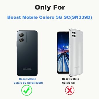 for Boost Mobile Celero 5G SC Phone Case Wallet with Screen Protecter RFID Blocking Card Cell Cover Floral Blutterfly Case for Boost Mobile Celero SC 5G BoostMobile Celero5G SC Light Blue