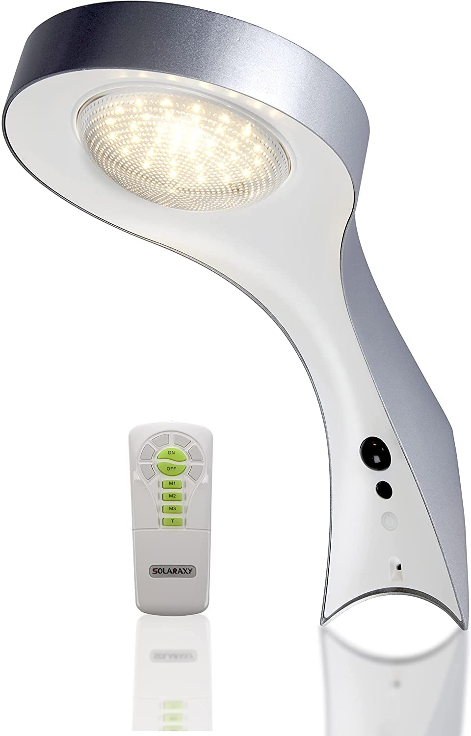 VOLTACON Solar Wall Light 4Watt Warm White PIR Motion Sensor & Remote Control. Garden, Patio, Entrance