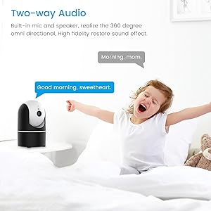 Indoor Smart Home Security Camera with Starlight, 1080p HD Pet Camera with Phone App,2.4GHz with Night Vision,Baby Monitor with Motion Detection,Auto Tracking, SD Card &Cloud Storage, Works with Alexa