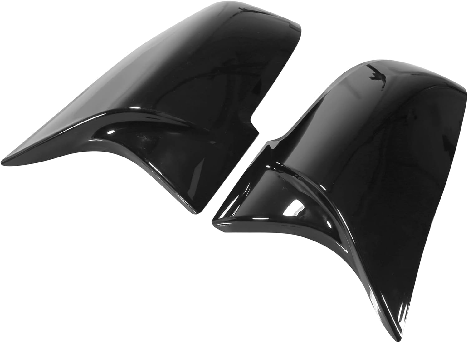 X AUTOHAUX Pair Car Exterior Rear View Mirror Covers Cap Replacement for BMW F20 F22 F23 F30 F31 F32 F33 F36 F87 M2 Gloss Black