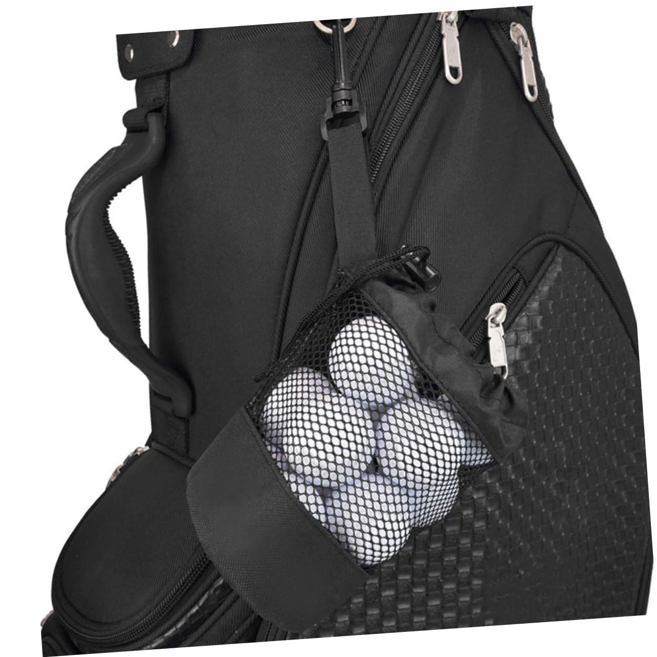 Hemoton Tennis Ball Storage Bag with Drawstring Closure Durable Mesh Design for Easy Carrying Secure Buckle for Golf Balls Lightweight Pouch for Daily Sports Supplies