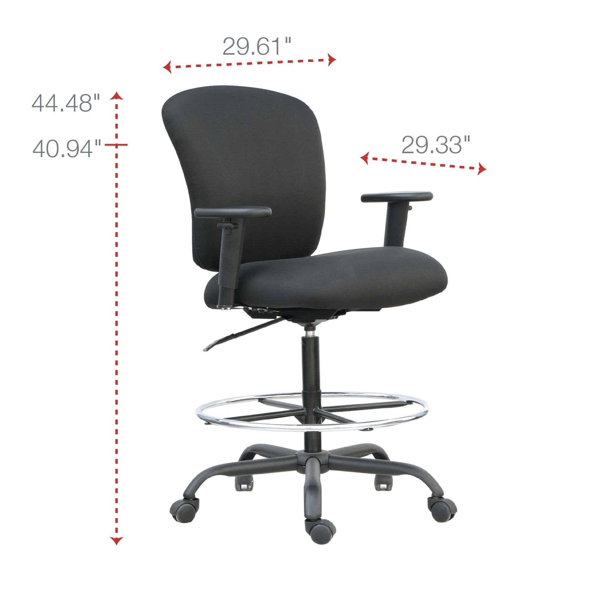Amazon.com: Alera ALE Mota Series Big and Tall Stool, Black