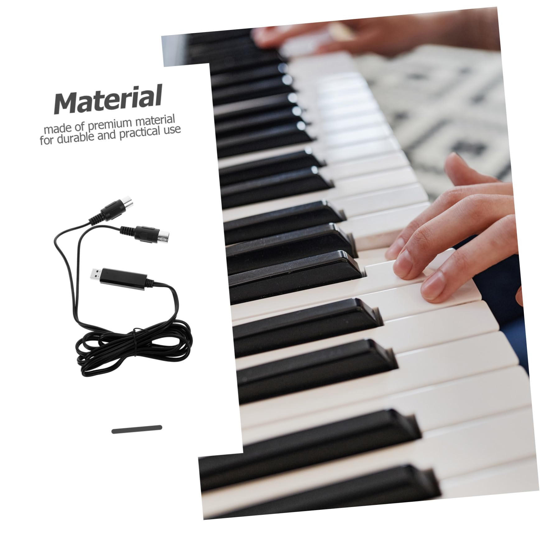 ULDIGI USB Midi Cable Converter Piano Keyboard Adapter Cord Midi Cable for Music Editing Line