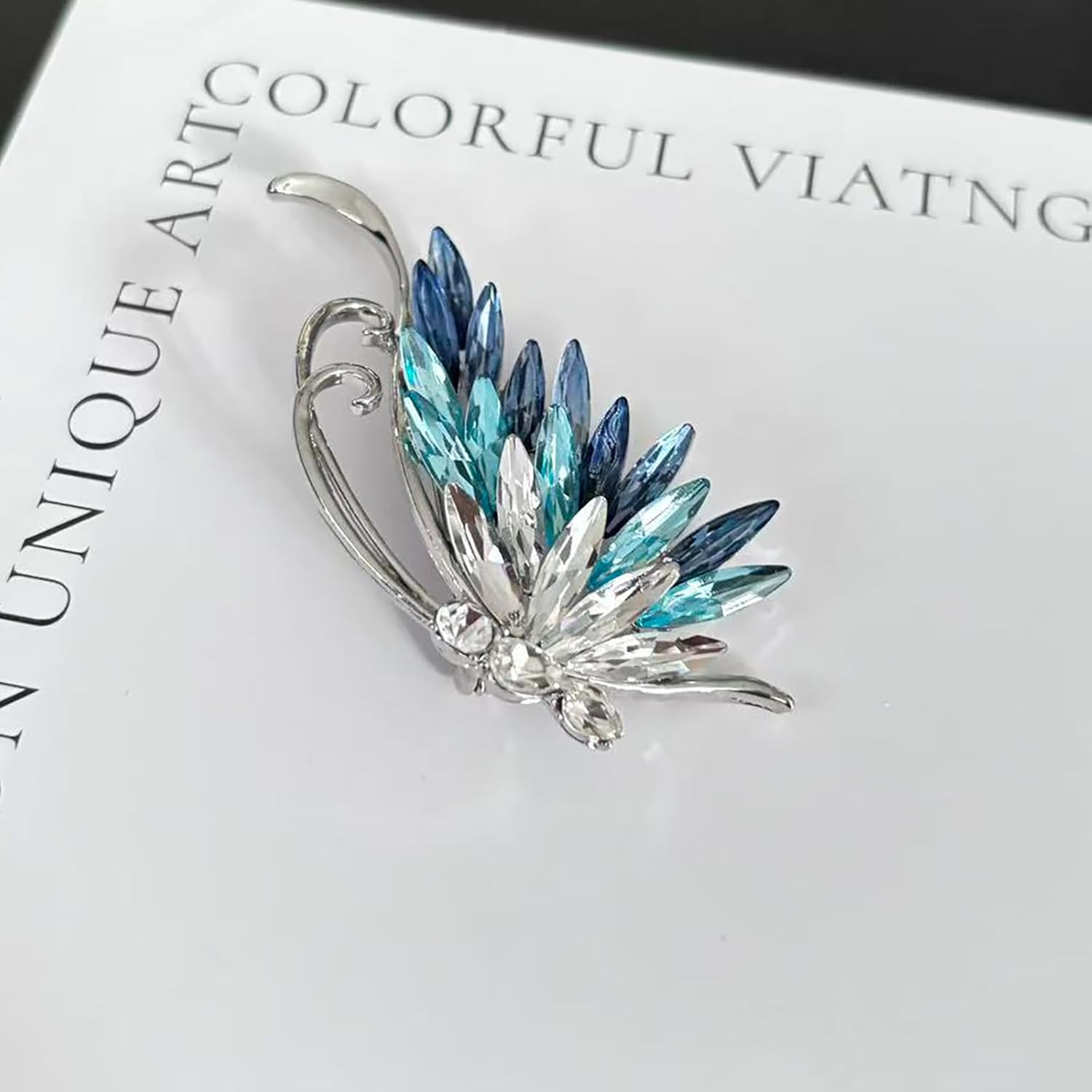 Butterfly Brooch Pins for Women Sparkly Crystal Rhinestone Lapel Pins Elegant Wedding Brooches Pins - Image 4