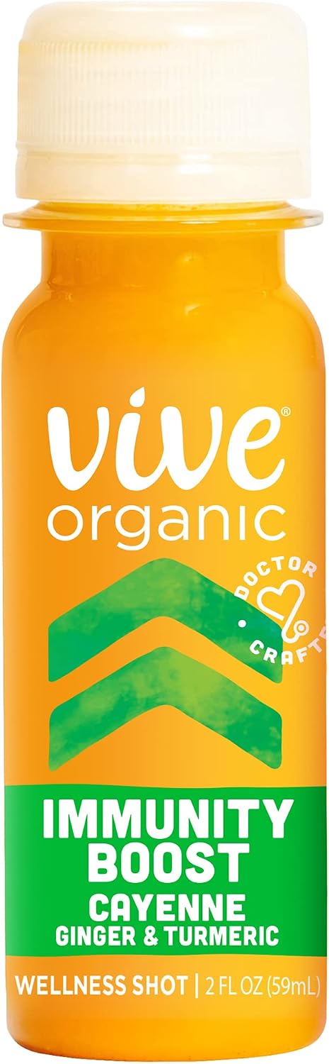 Vive Organic Immunity Boost Cayenne, Ginger & Turmeric Shot (2oz Bottle)