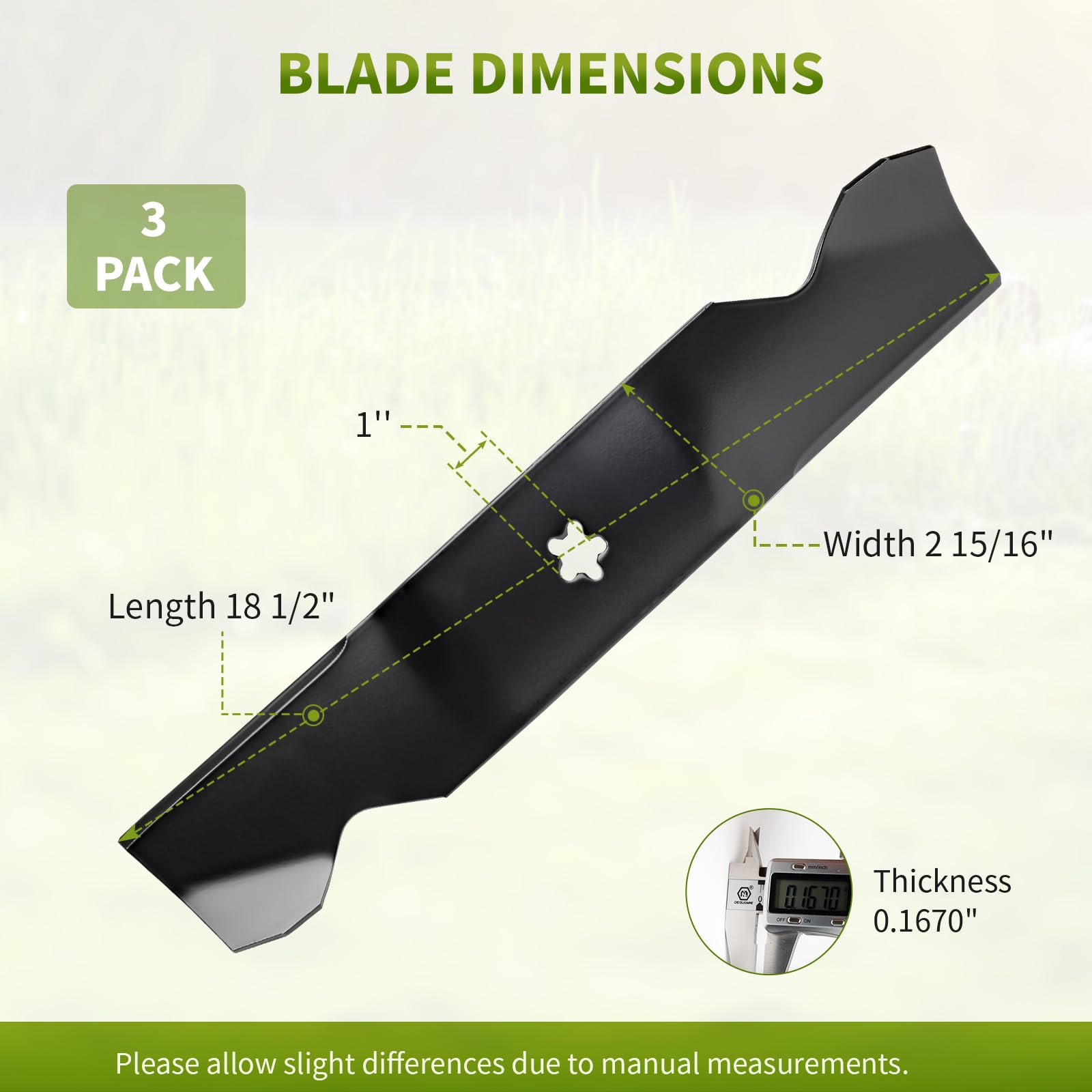 Amazon.com : Fourtry Replacement 187254 Medium Lift Blades Set