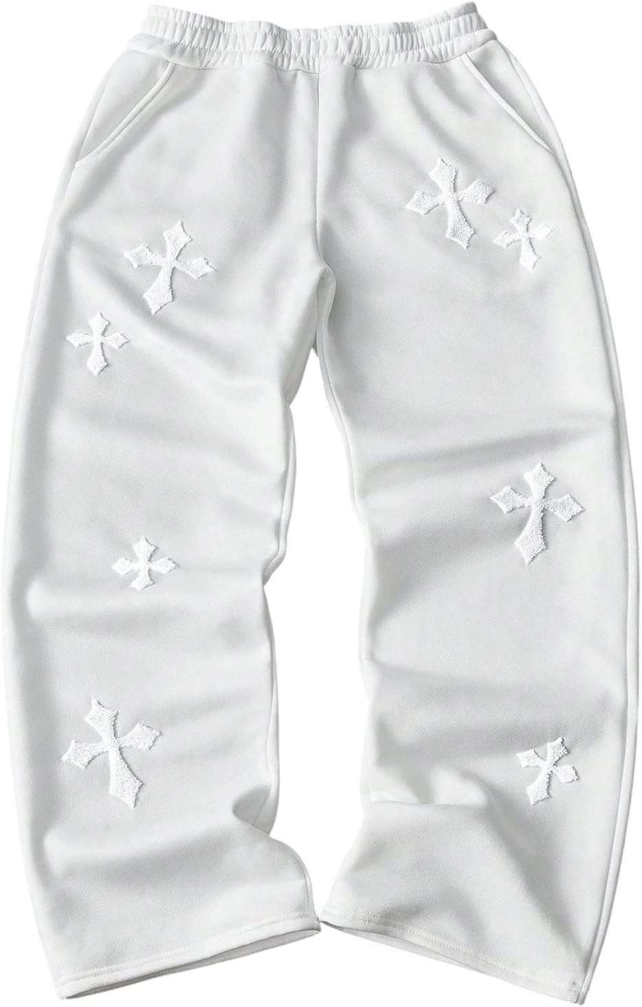 Men's Y2k Spiderweb Graphic Baggy Sweatpants Elastic Waist Wide Leg Active Track Pants Streetwear