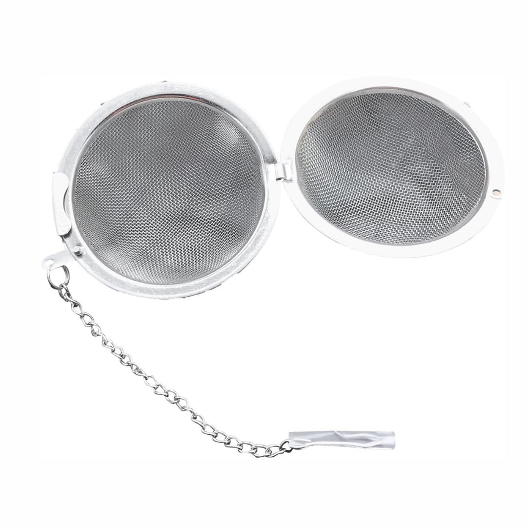 PARENCE.- Set de 2 Bolitas de Té de Acero Inoxidable - Infusor de Té de Acero Inoxidable con Cadena | Filtros de té, infusiones, especias, hierbas, infusiones caseras | Reutilizable, fácil de limpiar