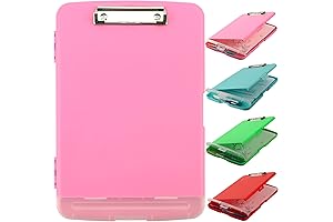 Nurse Clipboard with Storage and Side Open Design in Pink