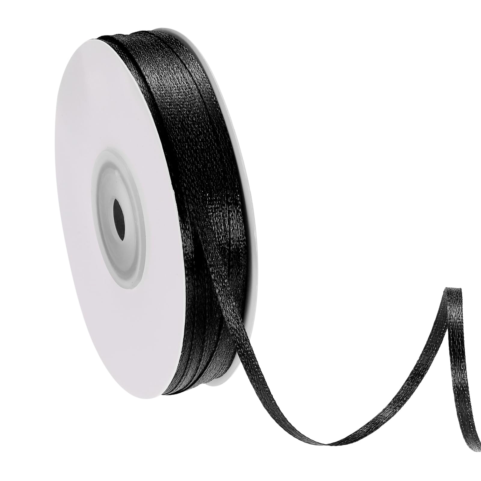 PATIKIL Satin Ribbon (91m, 3mm Wide, Black) Double Face Solid Fabric Ribbon, Suit for Craft/DIY/Gift Wrapping/Hair Bows/Floral Bouquets/Wedding/Birthday/Party Decoration
